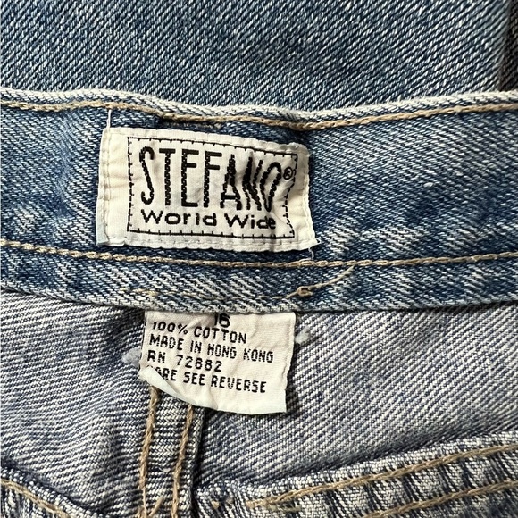 Vintage Stefano Worldwide jeans Button Fly high Waist Barrel Leg size 16 - Picture 5 of 6